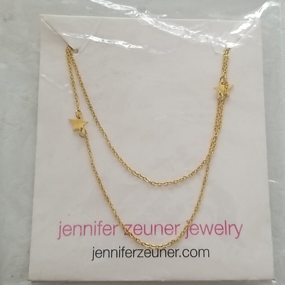 NWT Rtl $50 Jennifer Zeuner Dainty Star Layered Necklace - Picture 4 of 6